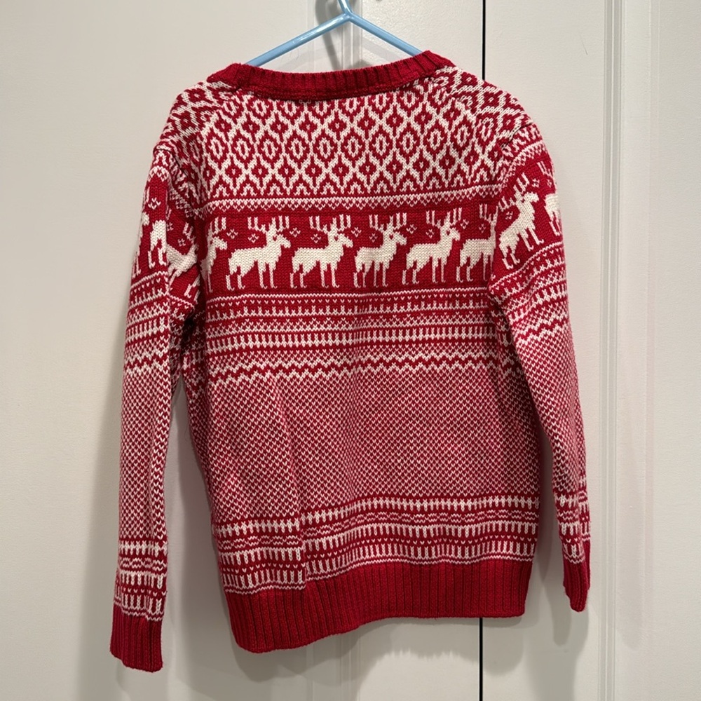 Janie and Jack Christmas Holiday Reindeer Sweater Unisex Size 5 - Picture 4 of 5